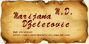 Marijana DŽeletović vizit kartica